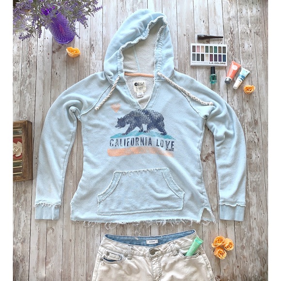 Billabong California Love light blue hoodie